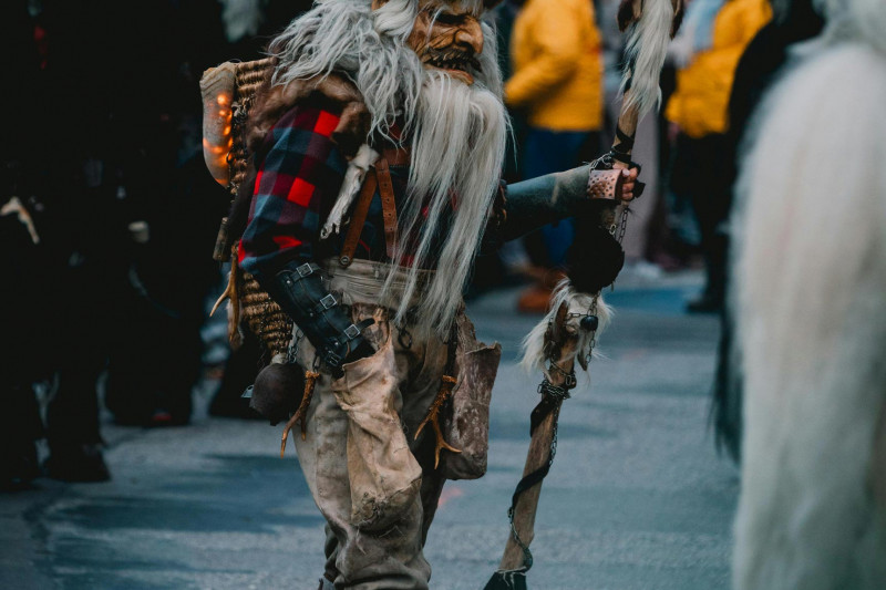 A Krampus at a parade in Munich